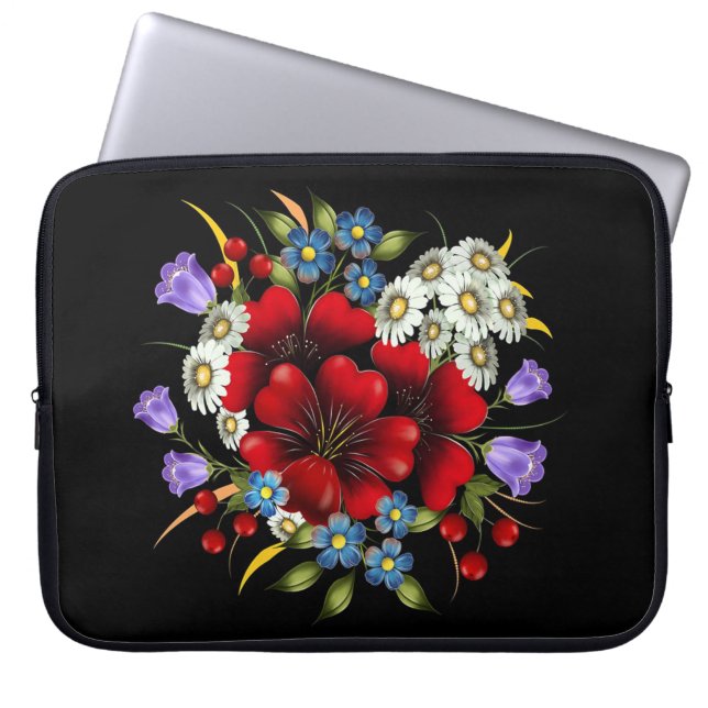 Vår blommor Bouquet Laptop Fodral (Framsidan)