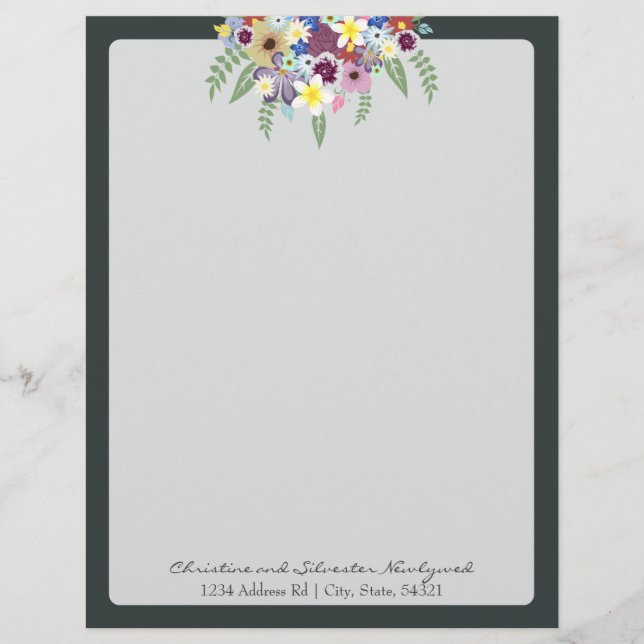 Vår blommor brevhuvud (Framsida)