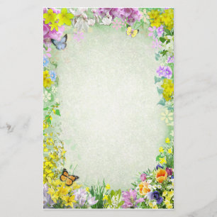 Vår blommor brevpapper