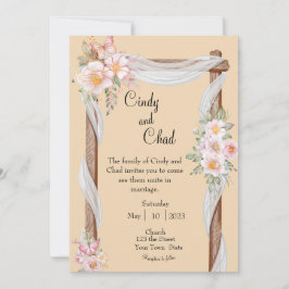 Vår blommor bröllopsinbjudan inbjudningar