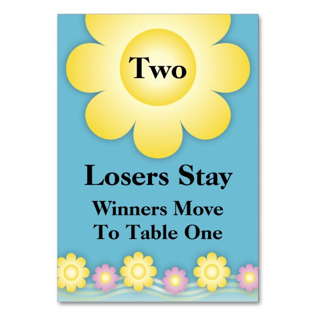 Vår blommor Bunco Bord kort nr 2 (Framsidan)