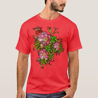 Vår blommor Butterflies T Shirt