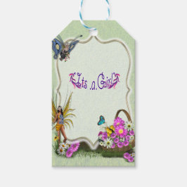 Vår blommor & Butterfly-Älvor Presentetikett