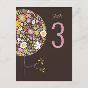 Vår blommor Chic Blooming Pop Träd Bordsnummer