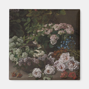 Vår blommor - Claude Monet franskoljemålning Magnet