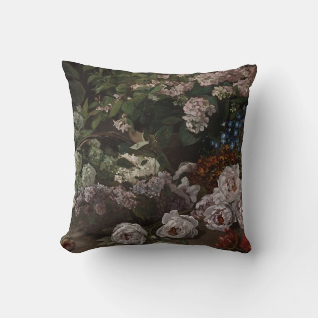 Vår blommor - Claude Monet Kudde (Framsida)