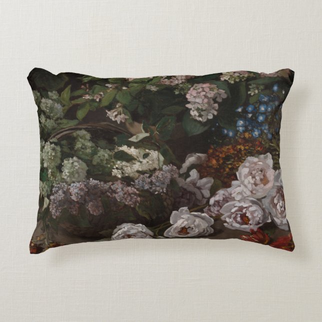 Vår blommor - Claude Monet Prydnadskudde (Framsidan)