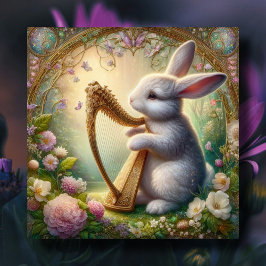 Vår blommor Cute Musical Bunny Påsk Julkort