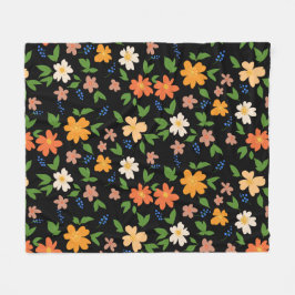 Vår blommor fleecefilt