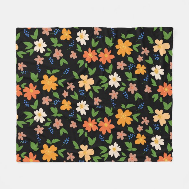 Vår blommor fleecefilt (Framsidan (Horisontell))