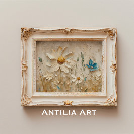 vår blommor för målning av texturerade vilda blomm poster