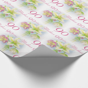 Vår blommor fostrar den 90:e födelsedagsjalen presentpapper
