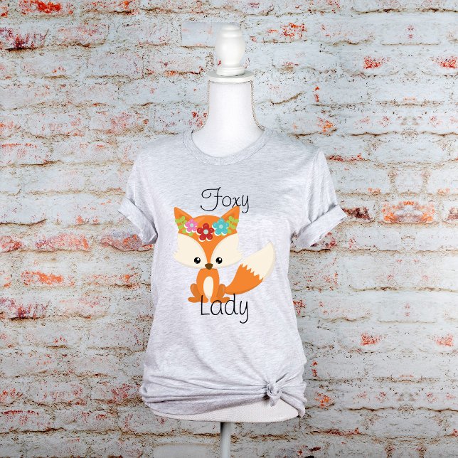 Vår blommor Fox Foxy Dam Tee (Skapare uppladdad)