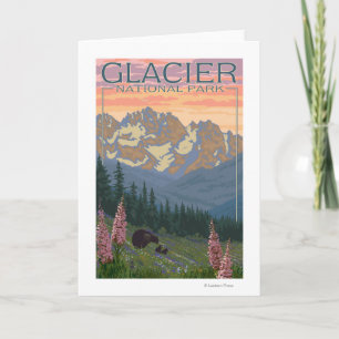 Vår blommor - glaciärnationalpark, MT Kort