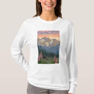Vår blommor - glaciärnationalpark, MT Tee