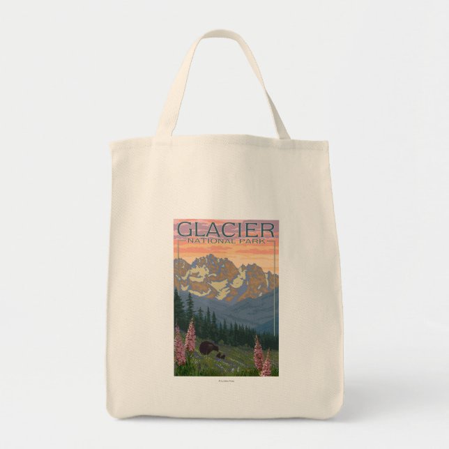 Vår blommor - Glacier National Park, MT Tygkasse (Framsidan)