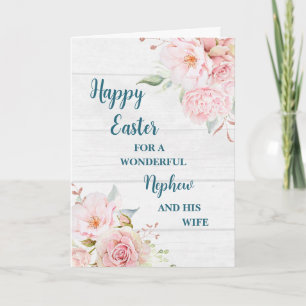 Vår blommor Glad påsk Nephew och hans fru Helgkort