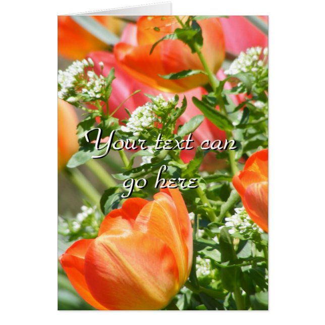 Vår blommor hälsningskort (Framsidan)