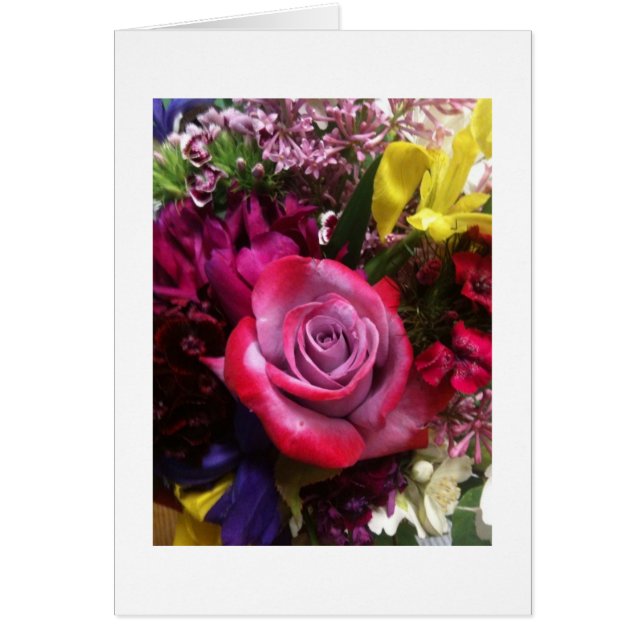 Vår blommor hälsningskort (Framsidan)