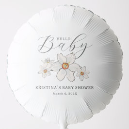 Vår blommor Hej Baby Shower Pappersservett