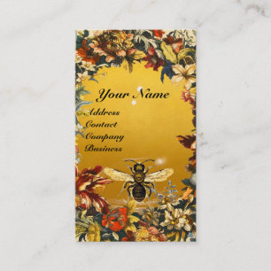 VÅR BLOMMOR HONEY BE BEEKEEPING RED VAX SEAL VISITKORT