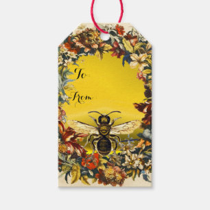 VÅR BLOMMOR HONEY BEE ,KÖPER Jul Presentetikett