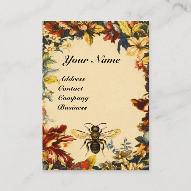 VÅR BLOMMOR HONEY BEE,NÖTKÖP,NÖTKÖP VISITKORT (Framsida)