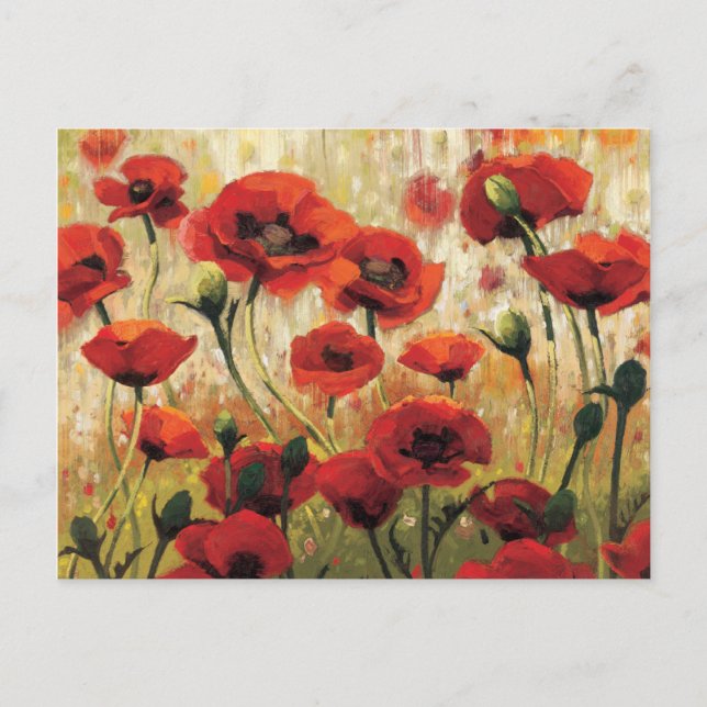 Vår blommor i en Garden Vykort (Framsida)