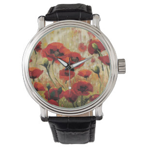 Vår blommor i en trädgård armbandsur