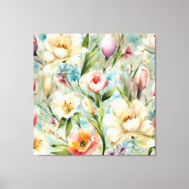Vår blommor i Stil i imperialismen Canvastryck