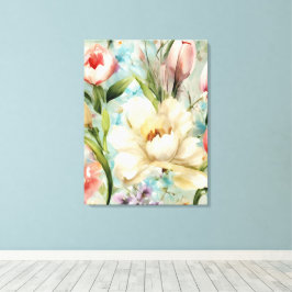 Vår blommor i Stil i imperialismen Canvastryck