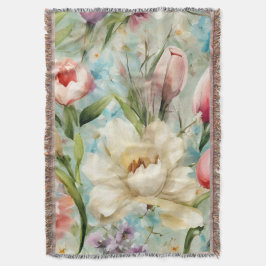 Vår blommor i Stil i imperialismen Filt