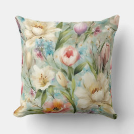 Vår blommor i Stil i imperialismen Kudde