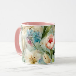 Vår blommor i Stil i imperialismen Mugg