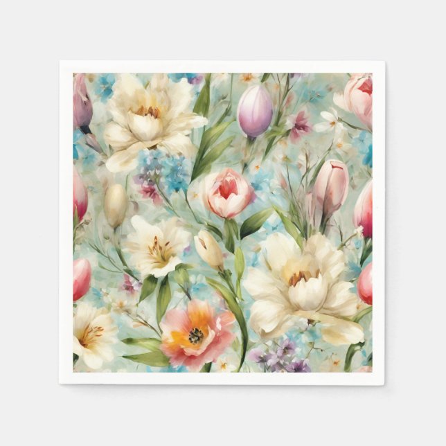 Vår blommor i Stil i imperialismen Pappersservett (Framsidan)