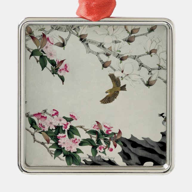 Vår blommor julgransprydnad metall (Framsidan)