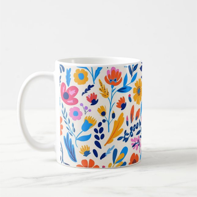 Vår blommor kaffemugg (Vänster)