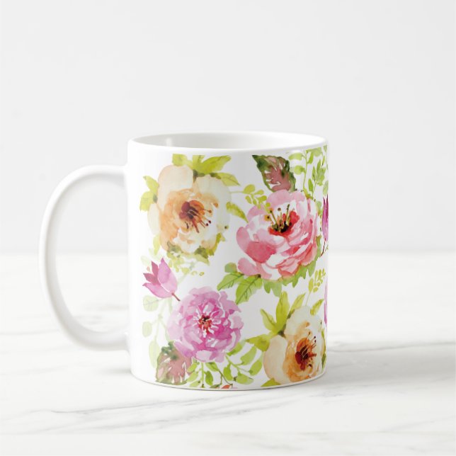 Vår blommor kaffemugg (Vänster)