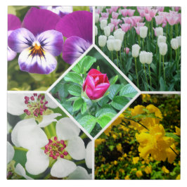 Vår blommor kakelplatta