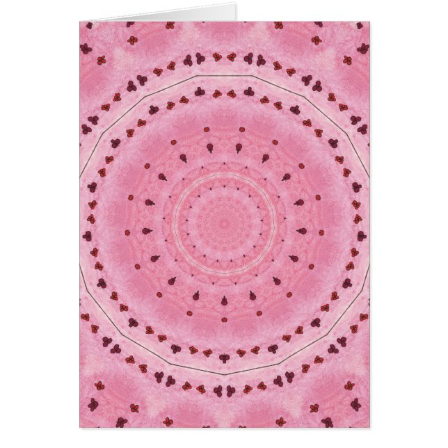 Vår blommor Kaleidoscope-gratulationskort Hälsningskort (Framsidan)