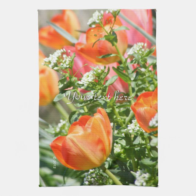 Vår blommor kökshandduk (Vertikal)