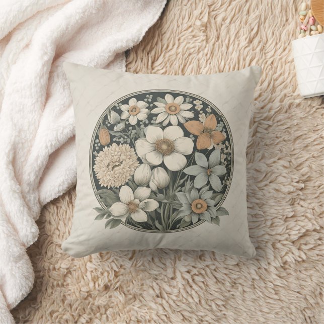 Vår blommor kudde (Filt)