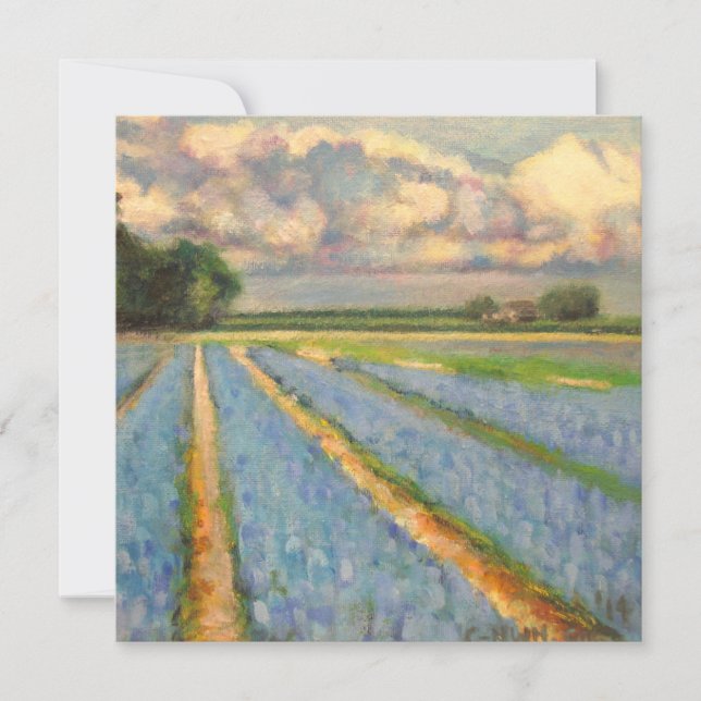 Vår blommor landskapstriptych målning 3 av 3 (Framsida)
