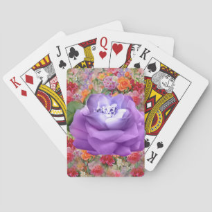 Vår blommor Lavender Diamond Ro Spel Kort