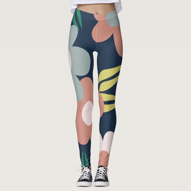 Vår blommor leggings (Framsida)