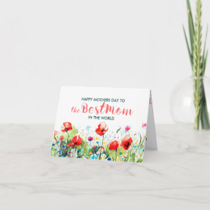 Vår blommor Lycklig Mor Day, bästa Mamma Kort