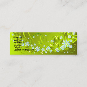 vår blommor mini visitkort