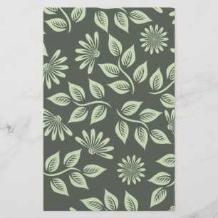 Vår blommor Mönster Brevpapper