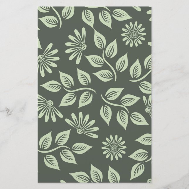 Vår blommor Mönster Brevpapper (Framsida)