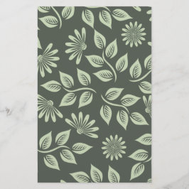 Vår blommor Mönster Brevpapper